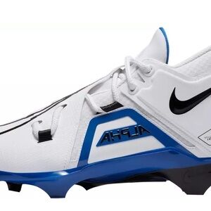 Nike Alpha Menace Pro 3 Men's Athletic Cleats in White and Blue